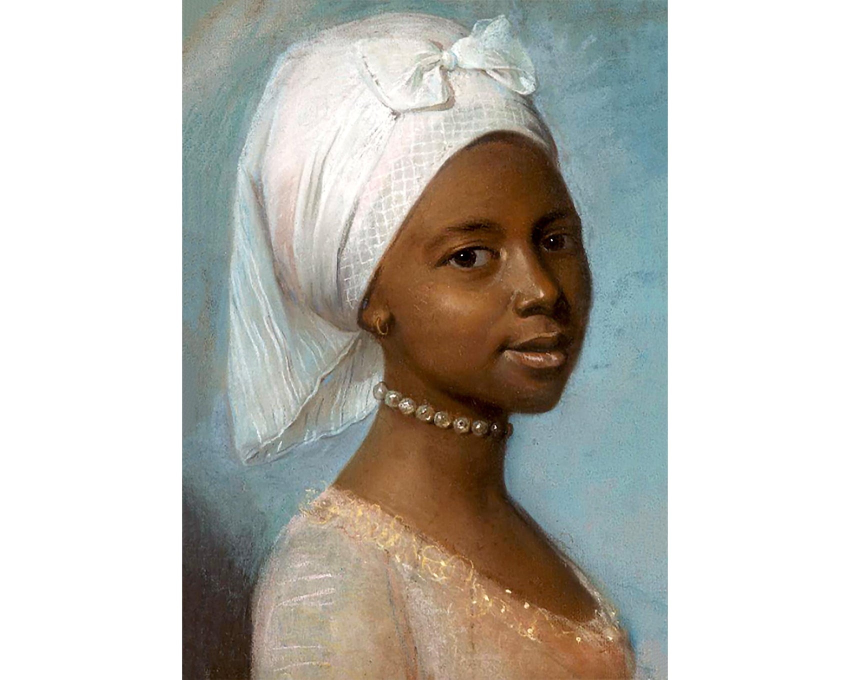 Vintage African American girl fine art | Portrait of a Young Woman | Jean Etienne Liotard | Potraiture wall art | 18th century pastel art: 5x7 Inches