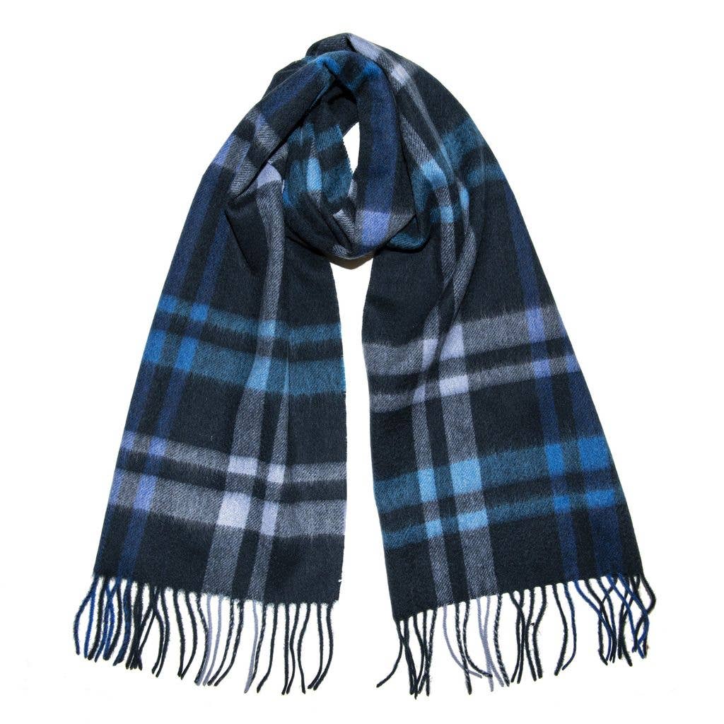 Pure Wool Tartan Check Scarf: Lindsay