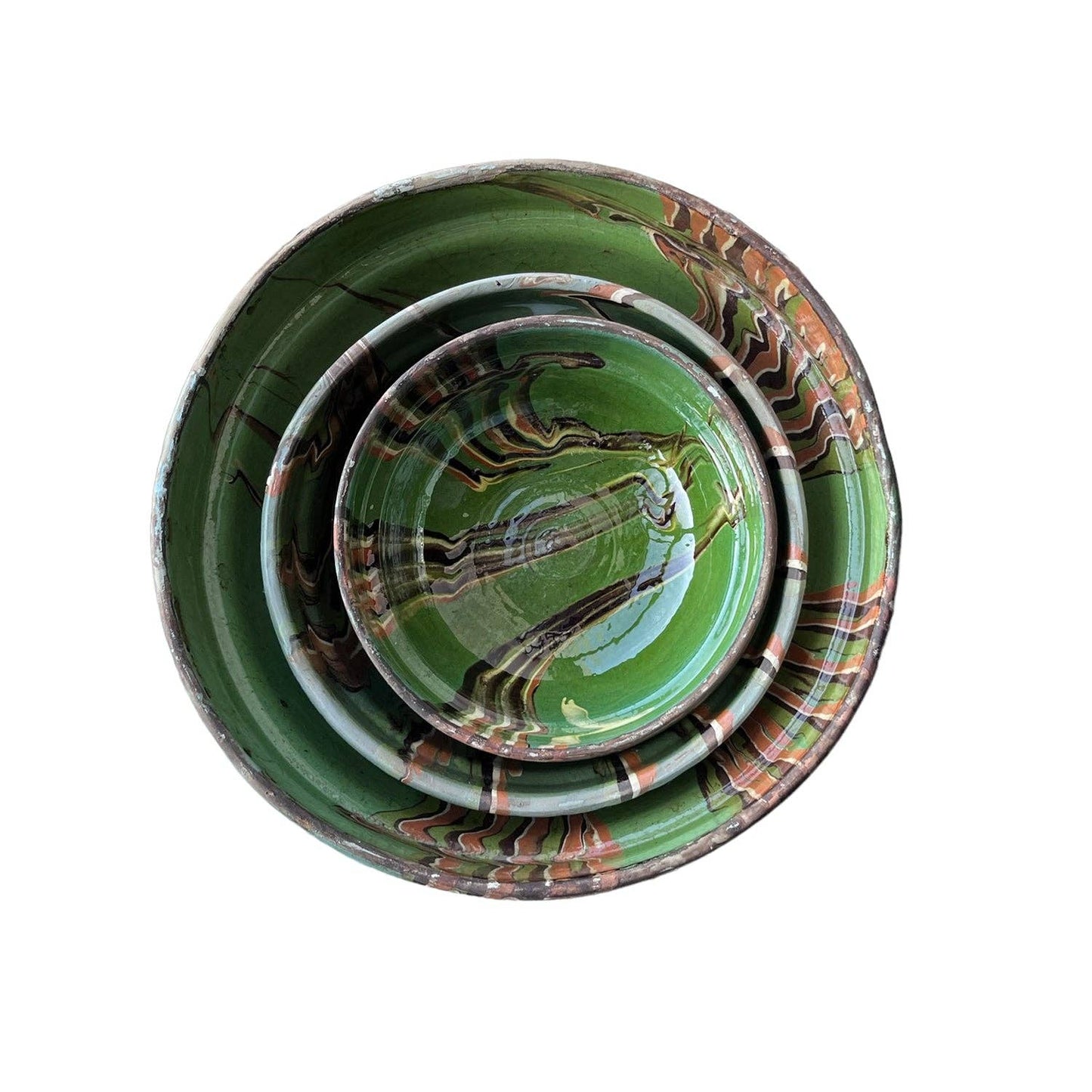 Cottage Crafted Bowl: Marbleized Blue / Small