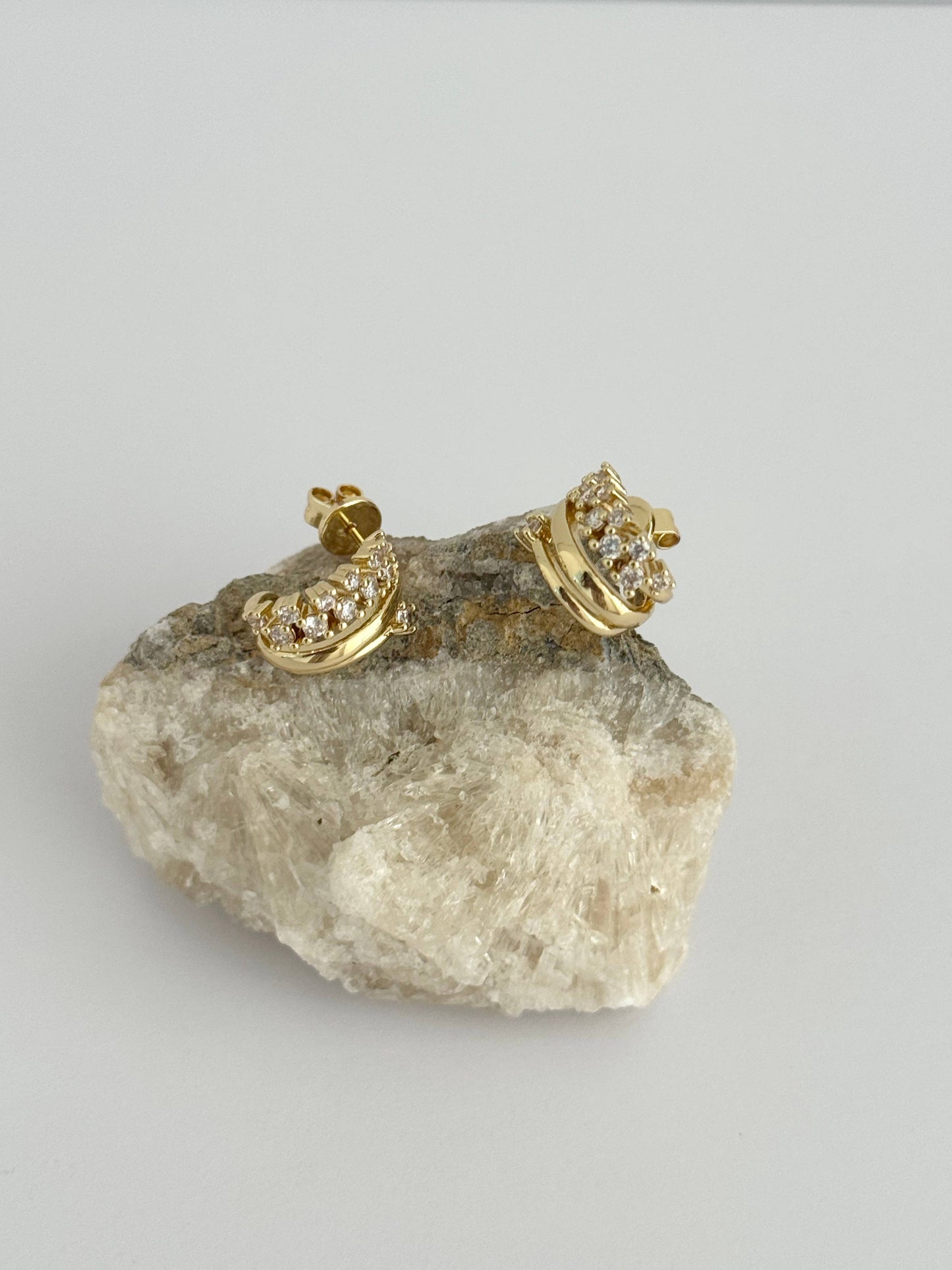 Monia Open hoop Stud Earrings