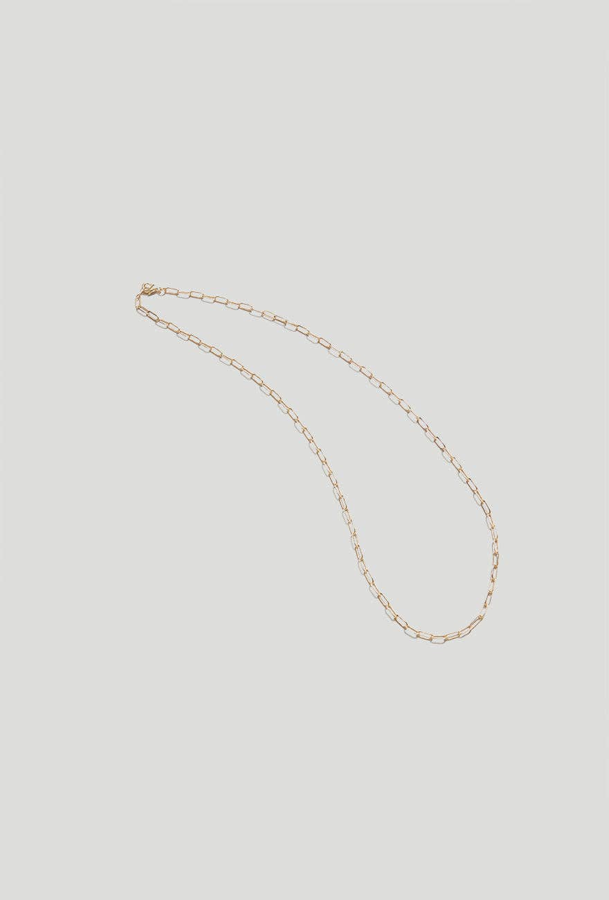 Drawn Cable Chain Necklace Gold