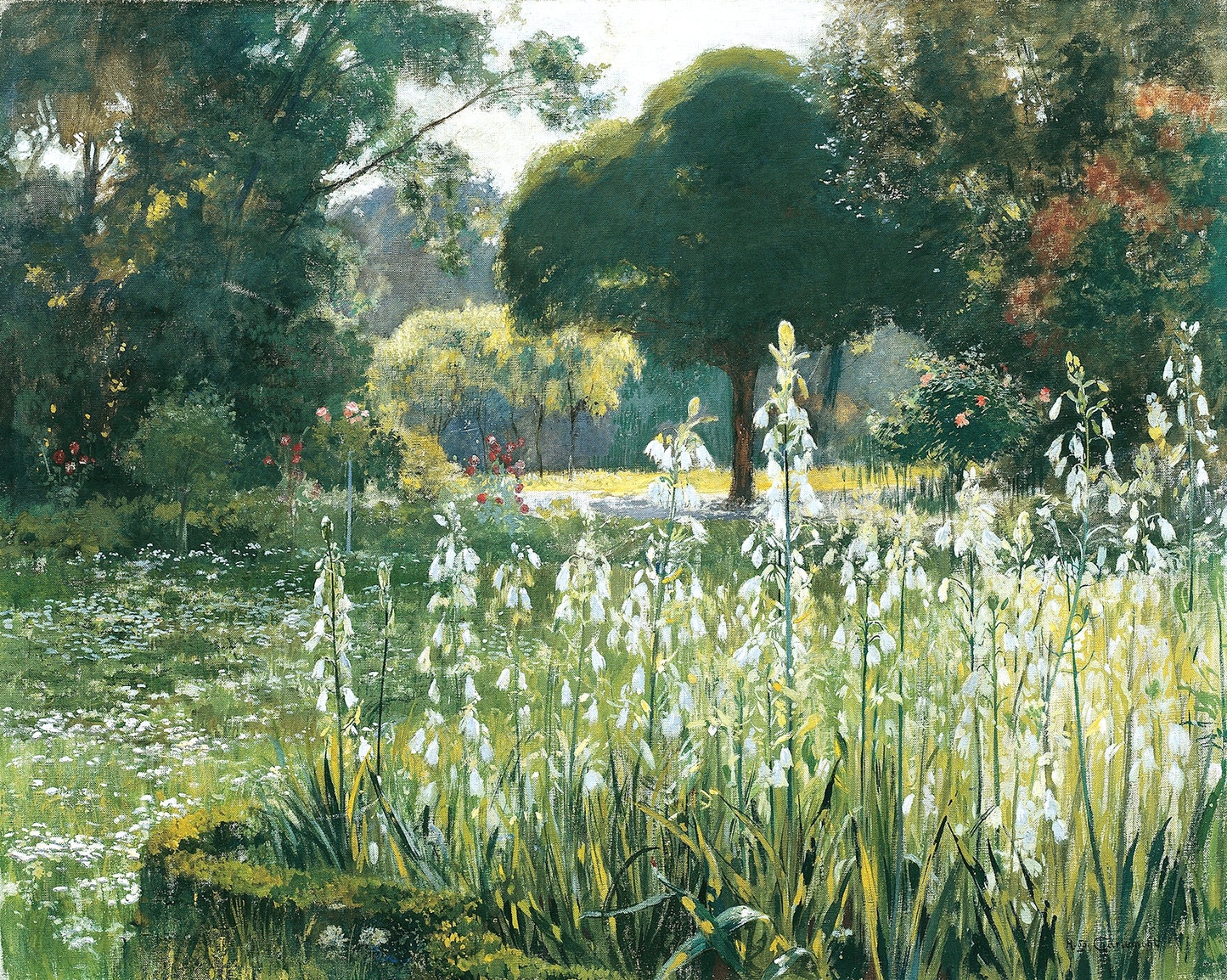Flourishing Garden Antique Art Print