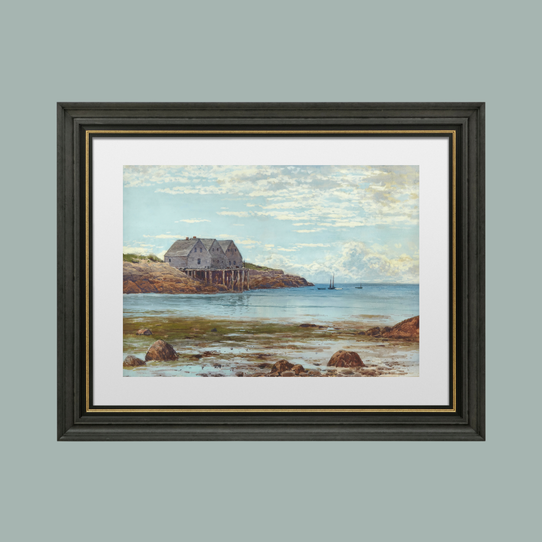Coastal View Antique Art Print