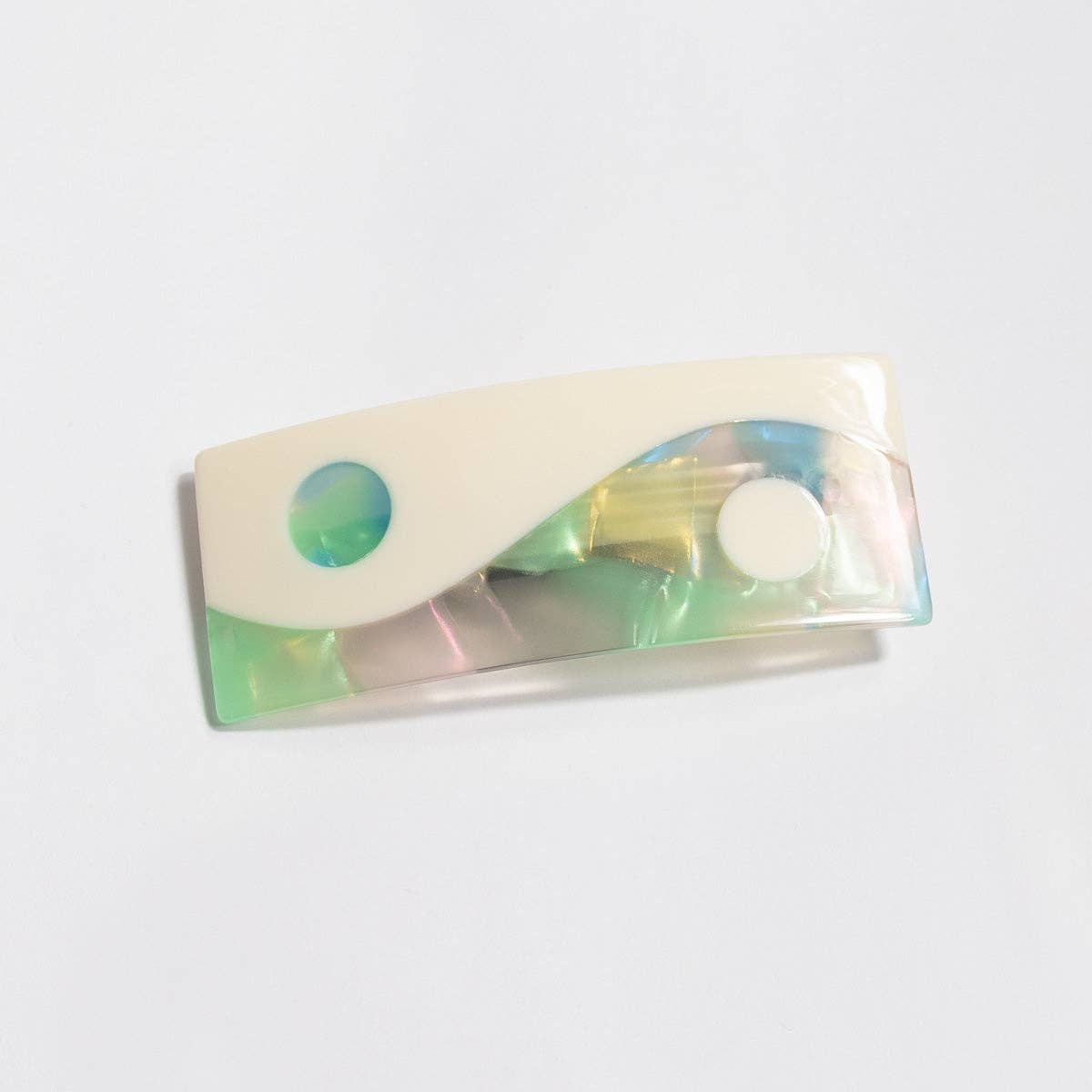 Candy Color Acetate Yin Yang French Barrette