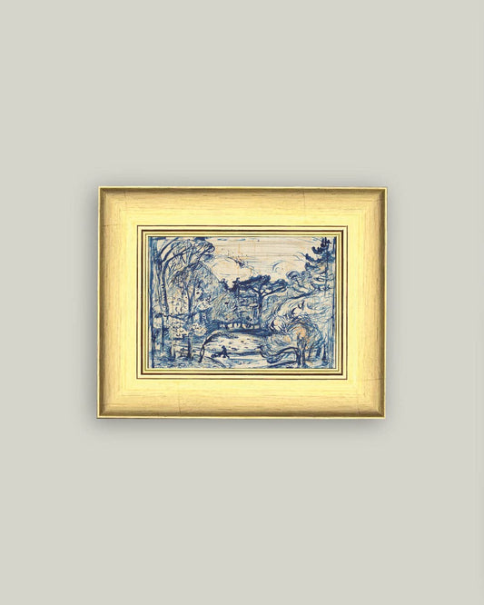 Forest with Woodcutter: 11x9