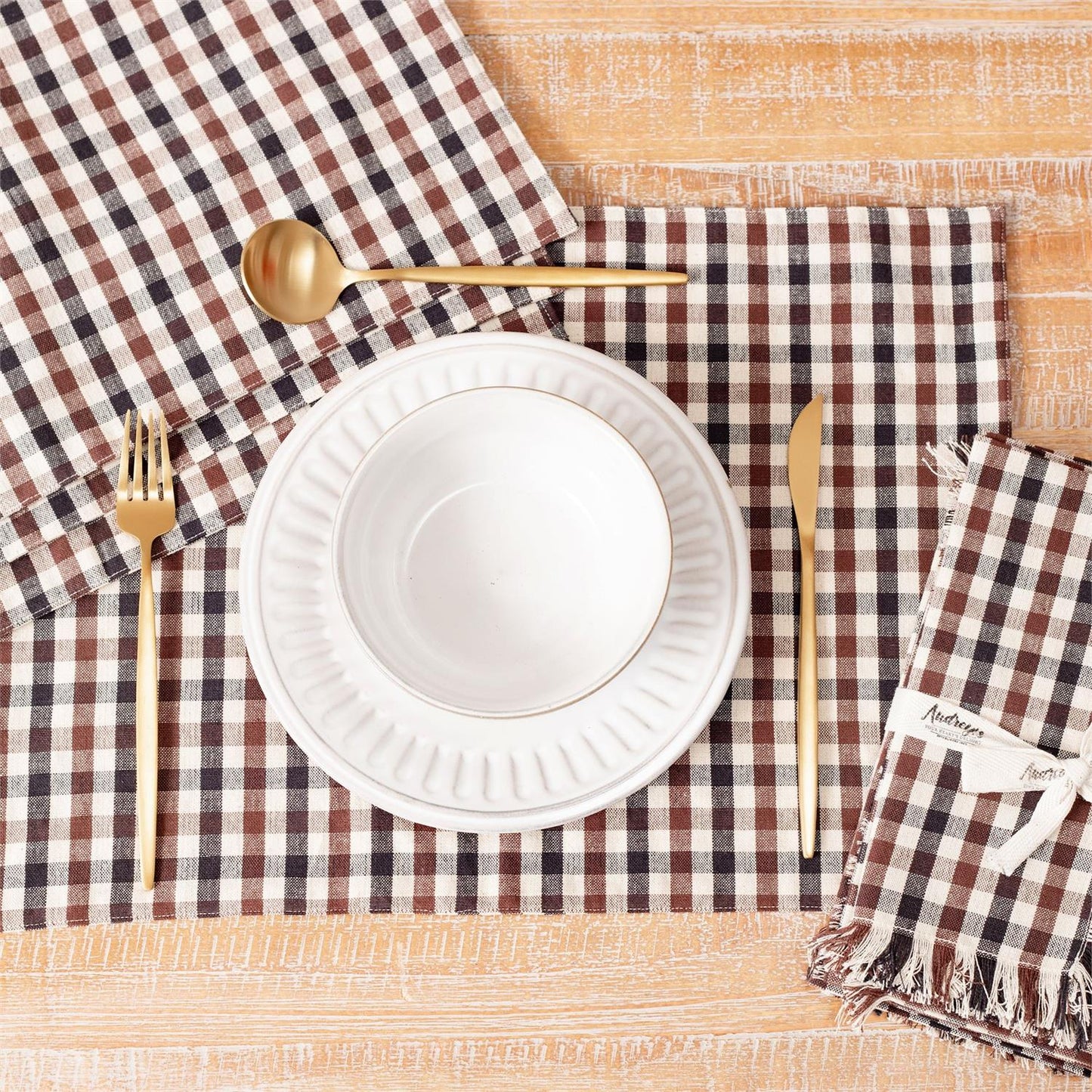 Brown Plaid Placemat