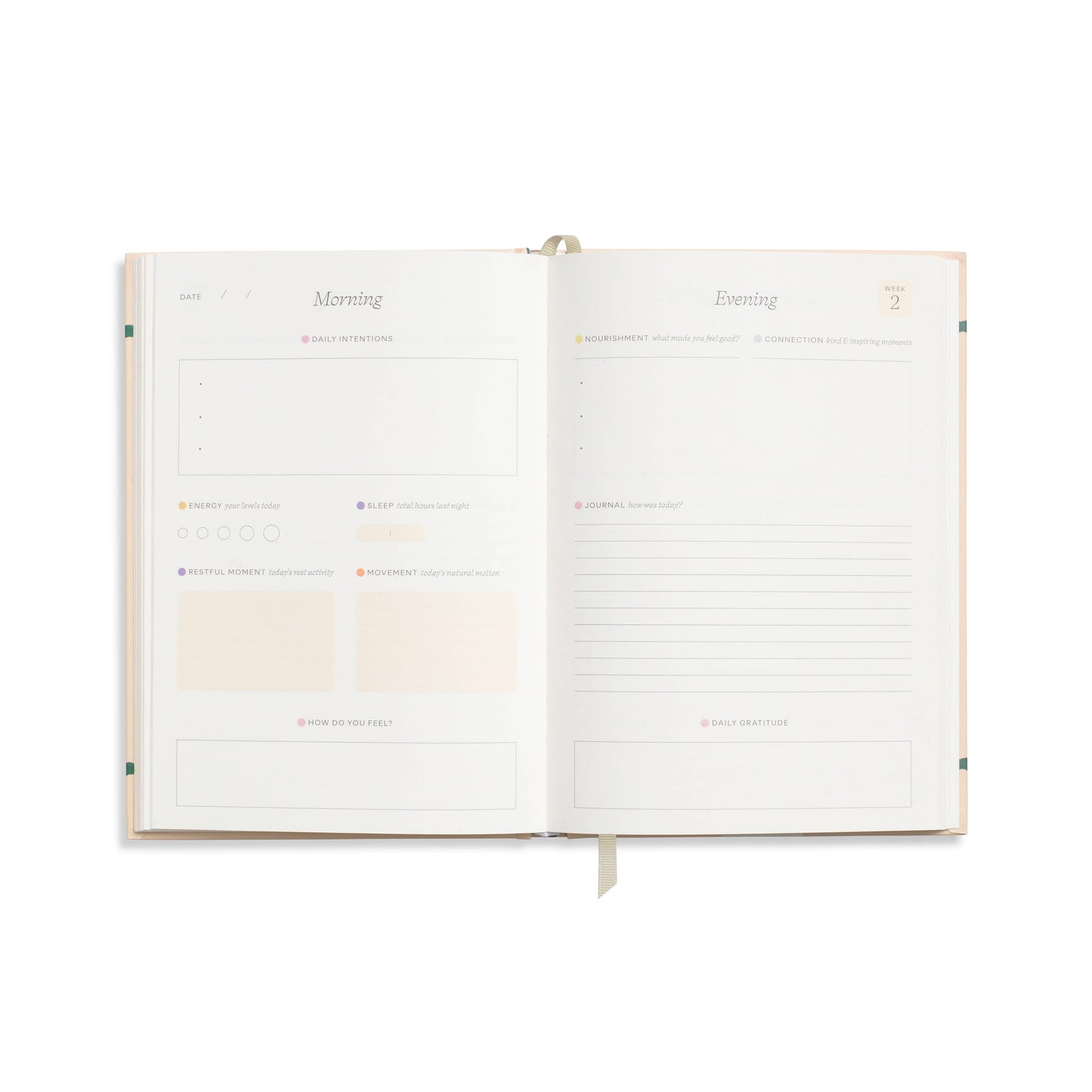 Tulip Block A5 Hardcover Guided Wellness Journal