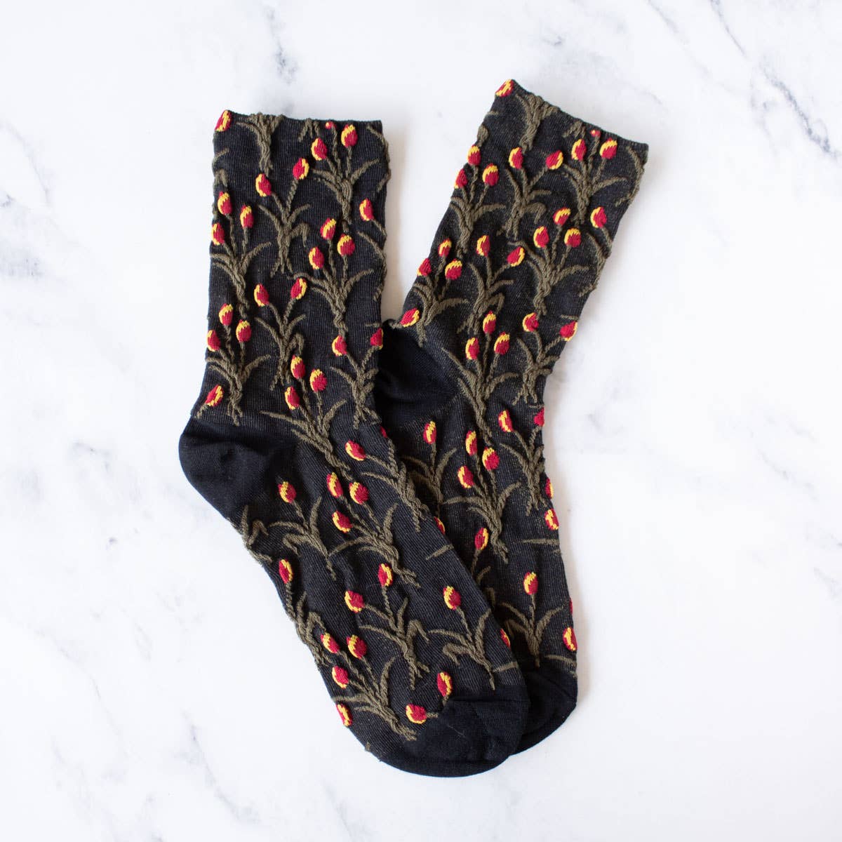 Vintage Tulip Casual Socks