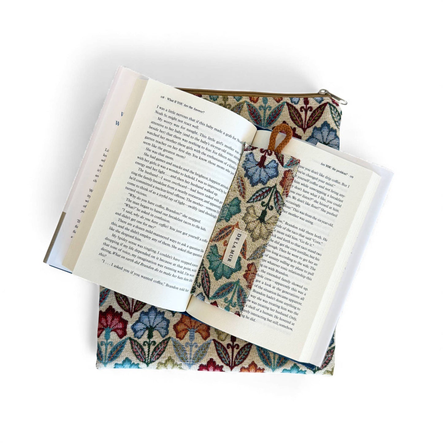 Book Cover With Matching Bookmark in Flora