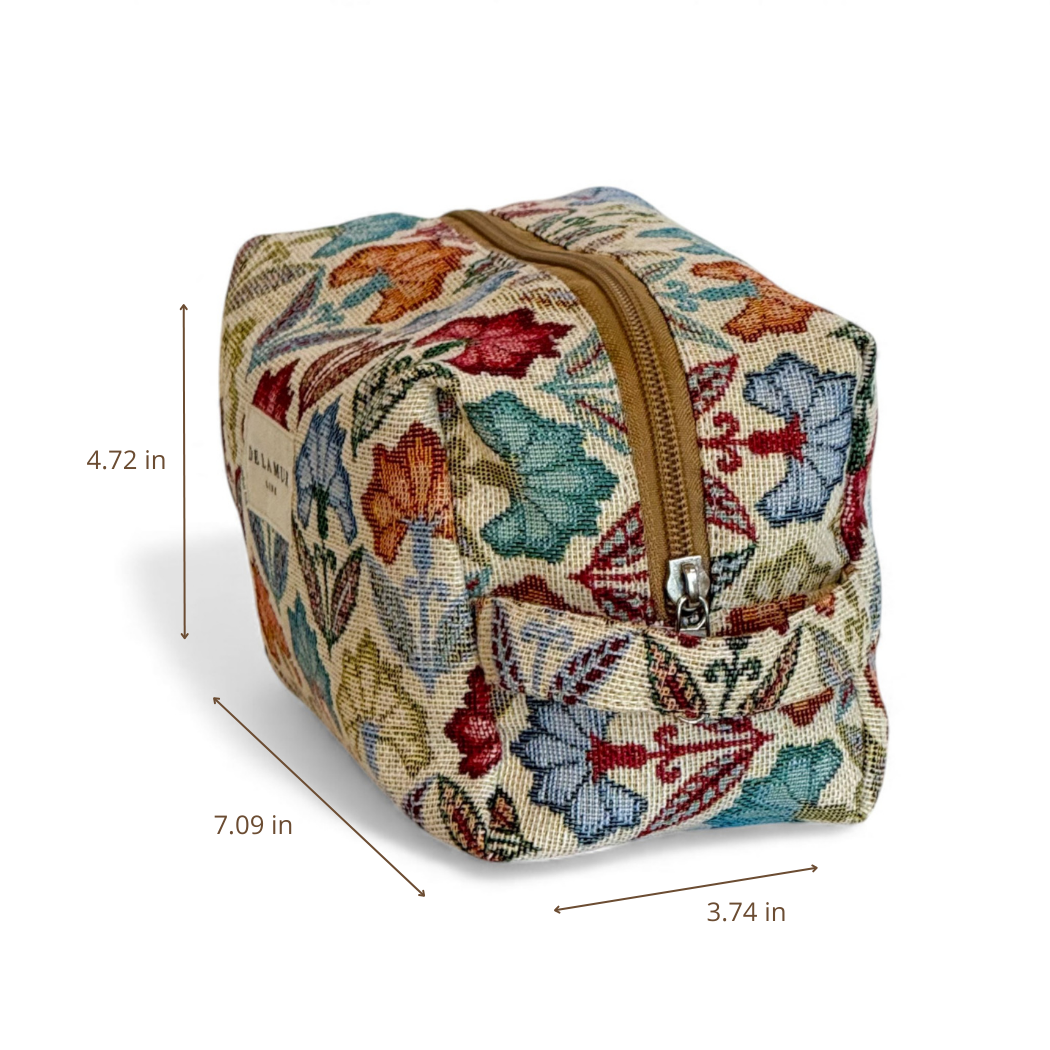 Squared Makeup Bag in Flora