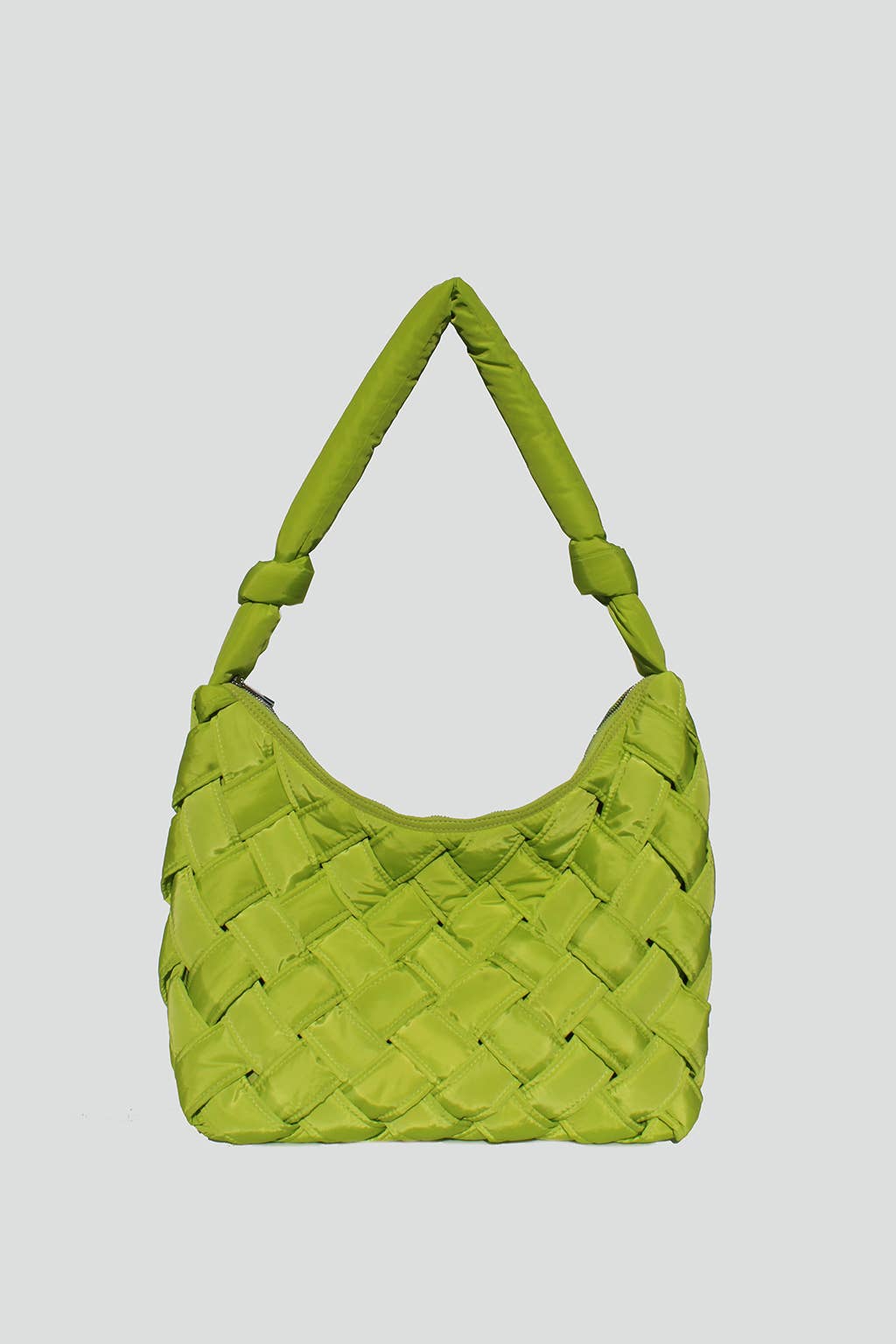 Khloe Nylon Woven Tote: Tan