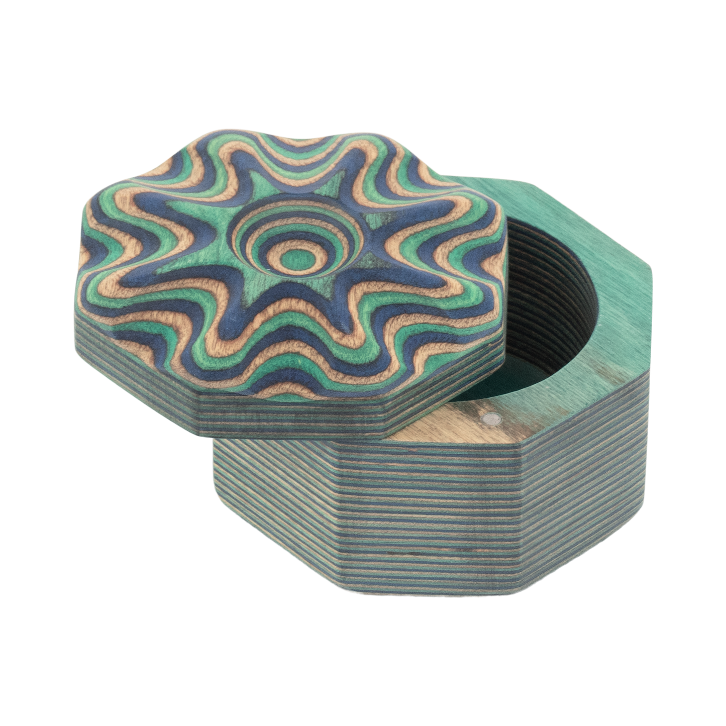 3.5" x 2" Peacock Pakka Salt Cellar