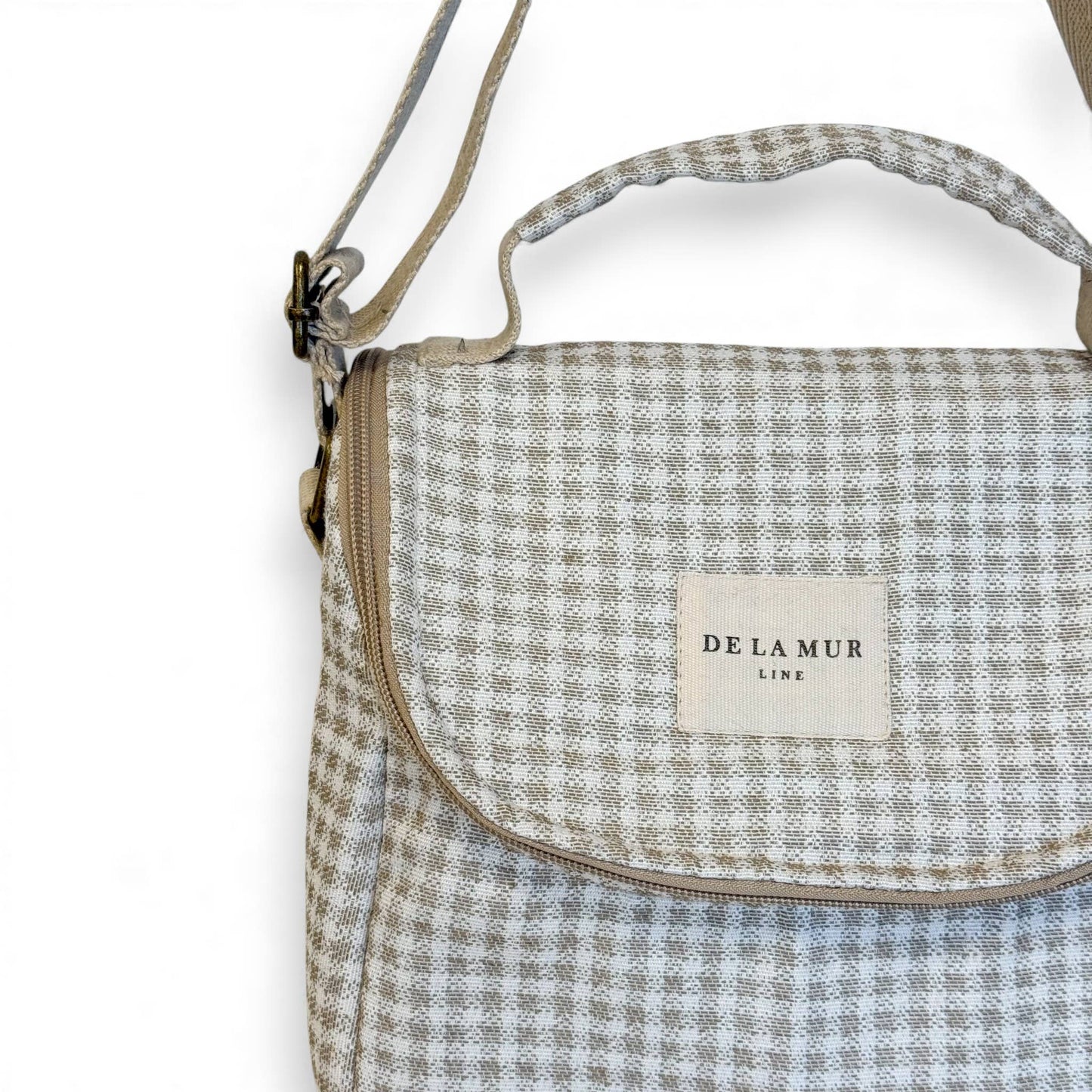 Insulated Lunch Bag in beige Check