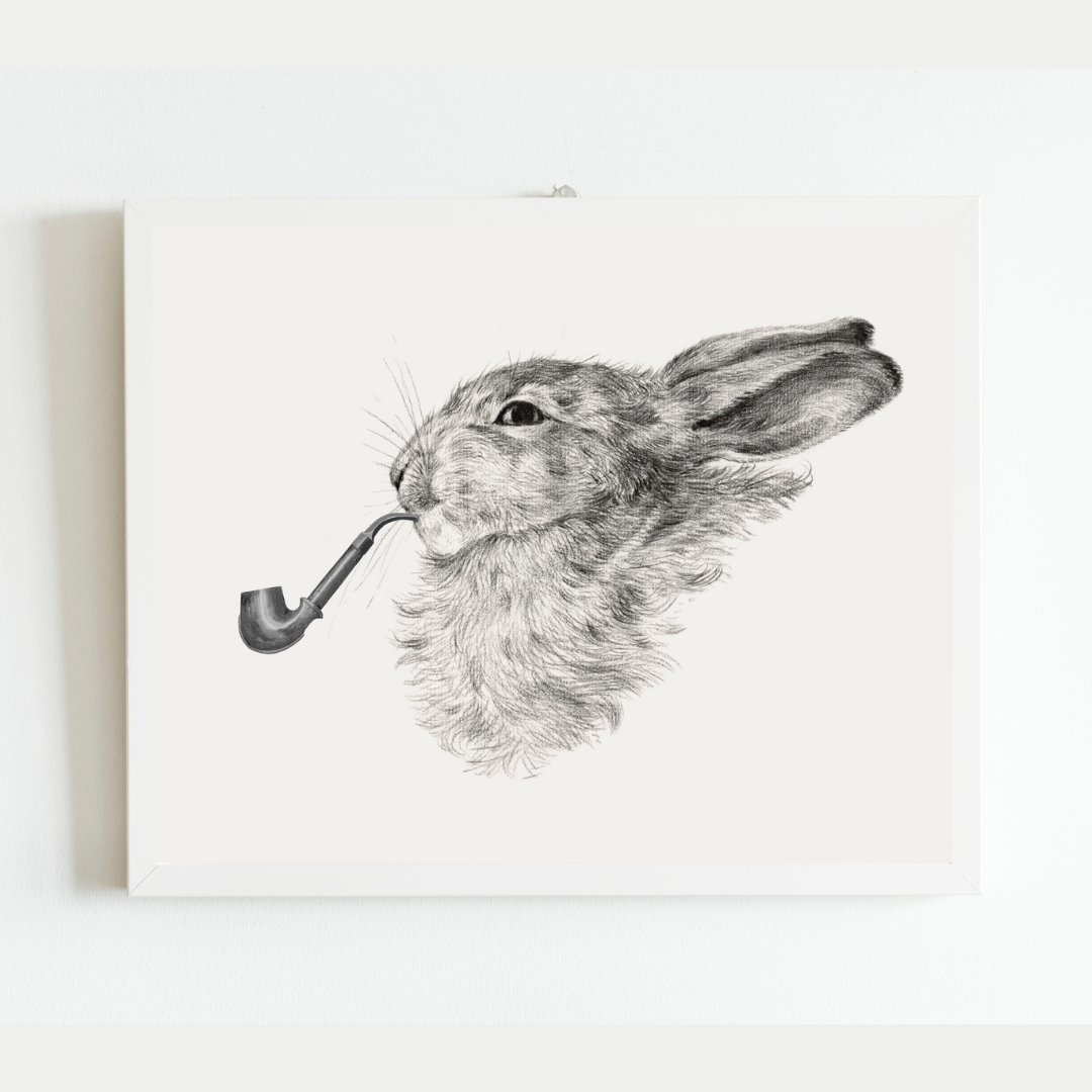 Mr. Gentleman Rabbit Antique Art Print