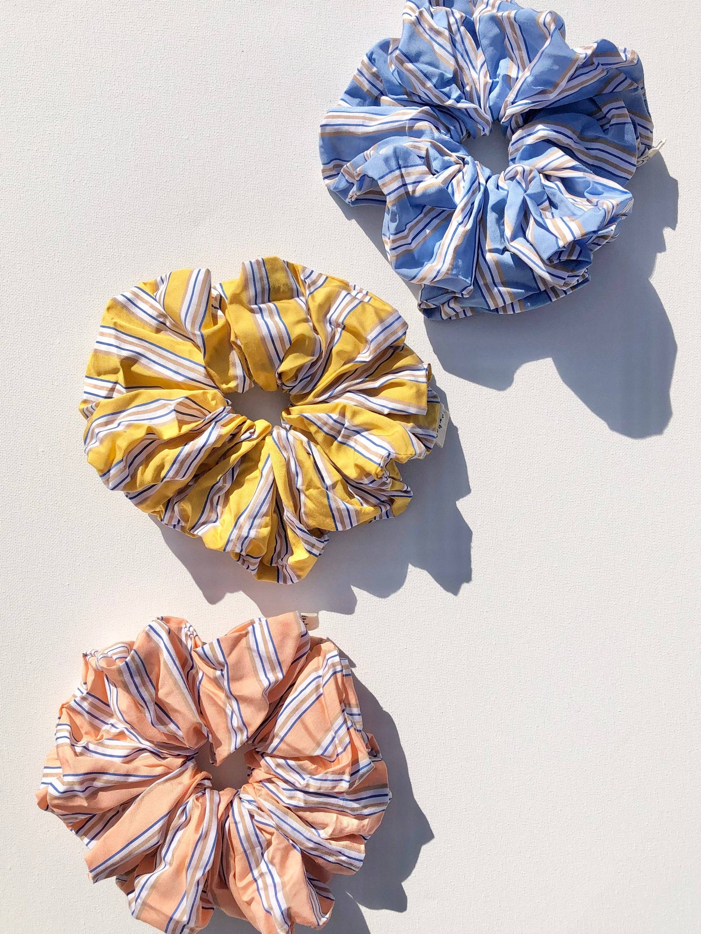 SMART STRIPE SCRUNCHIES: Peach / 19cm