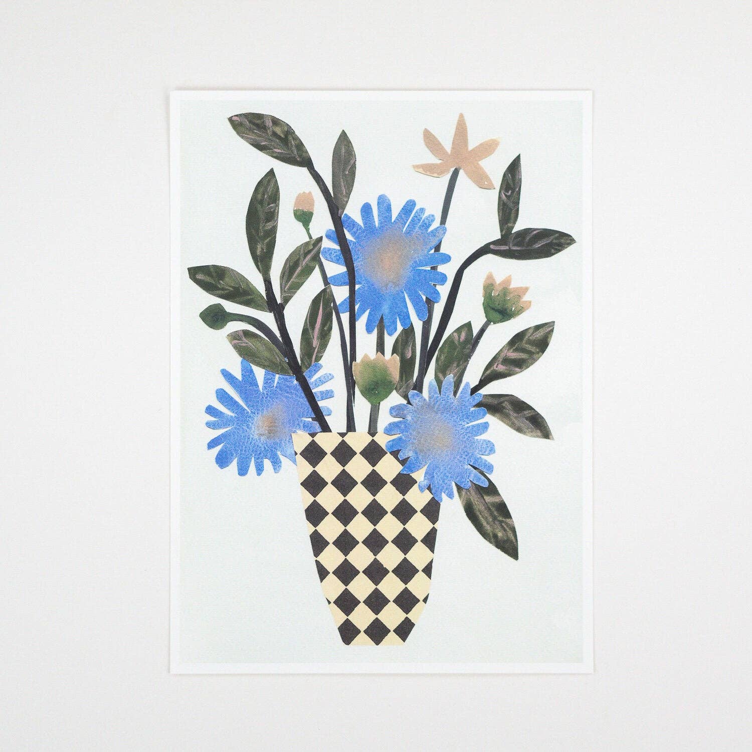 Chequer Vase Print (A4) (Wholesale pack of 3)