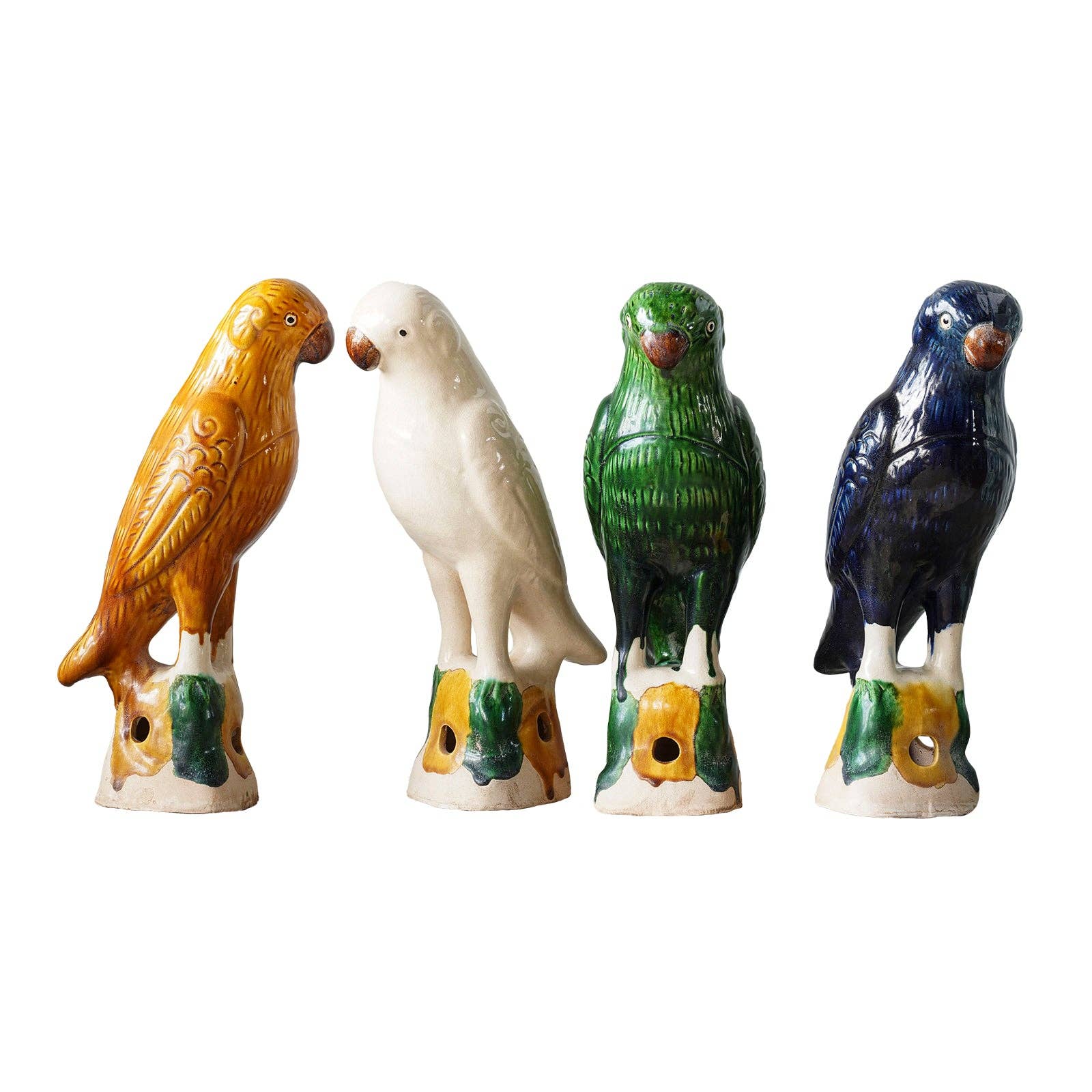 Jingdezhen Hand-Painted Porcelain Parrot