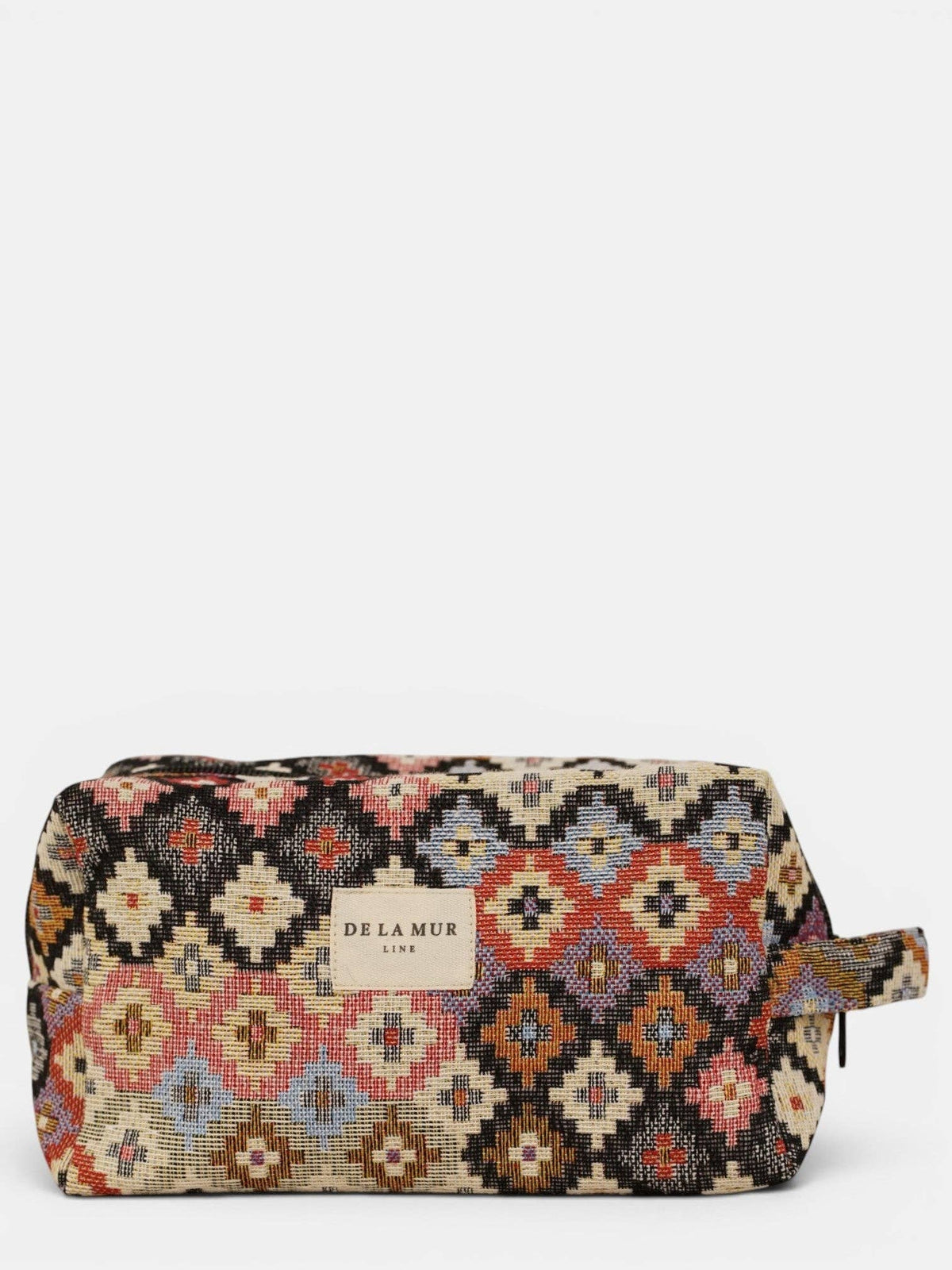Geometric Jacquard Squared Makeup Bag – Multicolor (Ore)