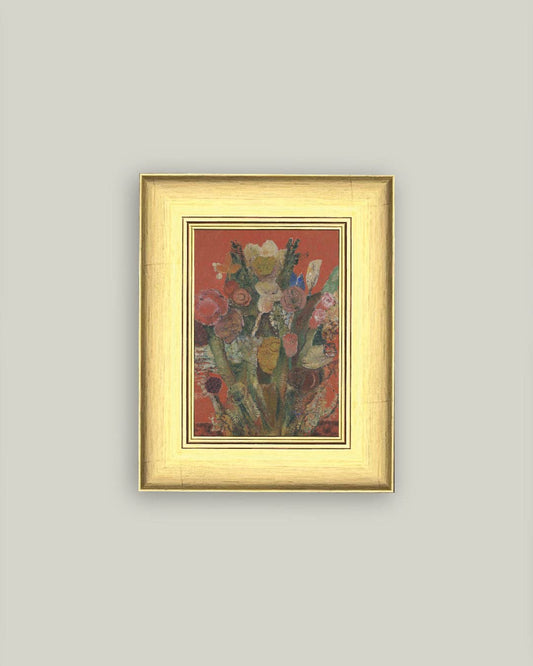Eccentric Bouquet Framed Antique Art