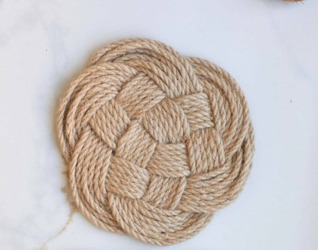 Jute Braided Trivet & Coasters
