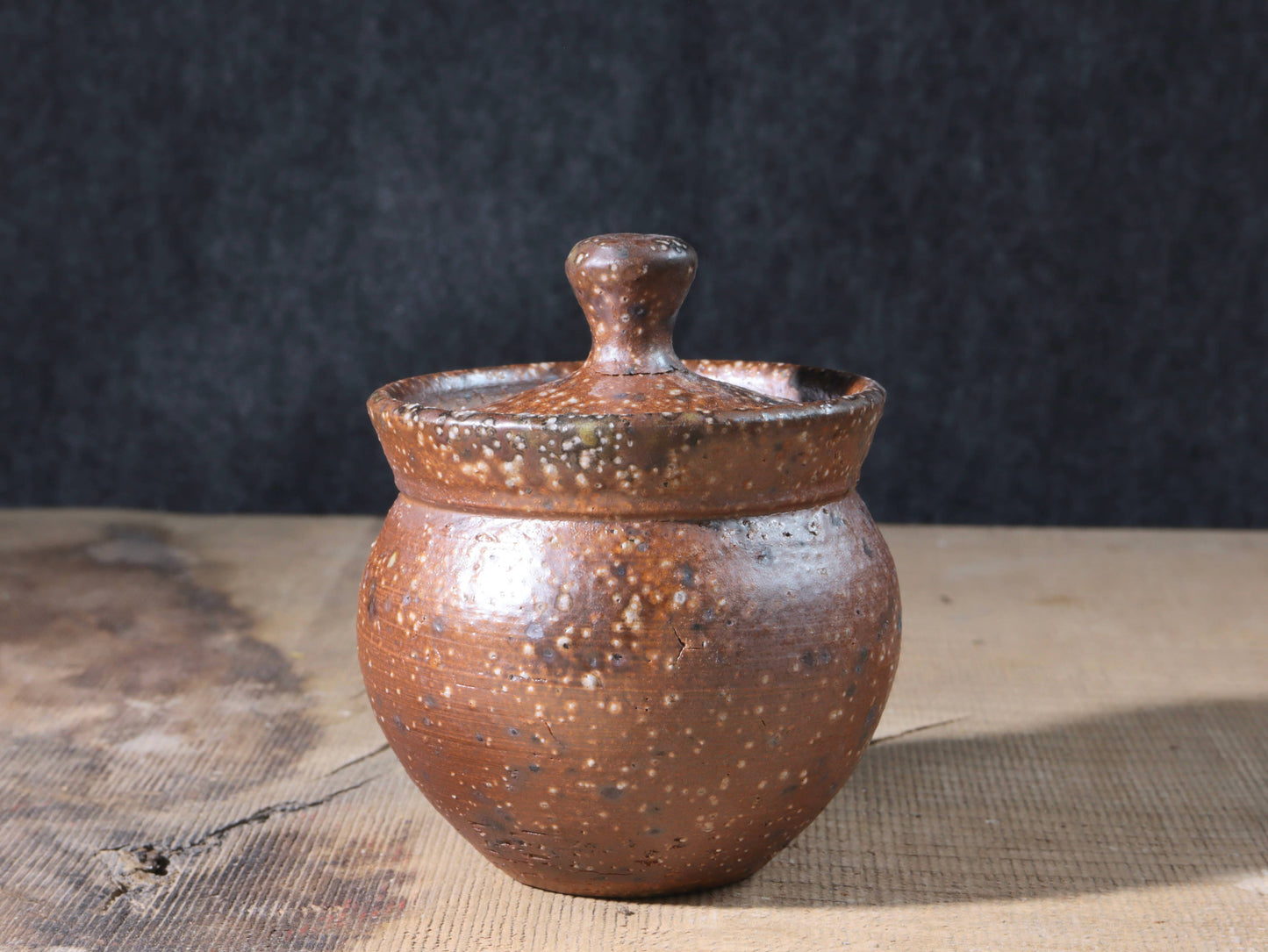 Soda Fired Jar round Seconds! Small superficial cracks