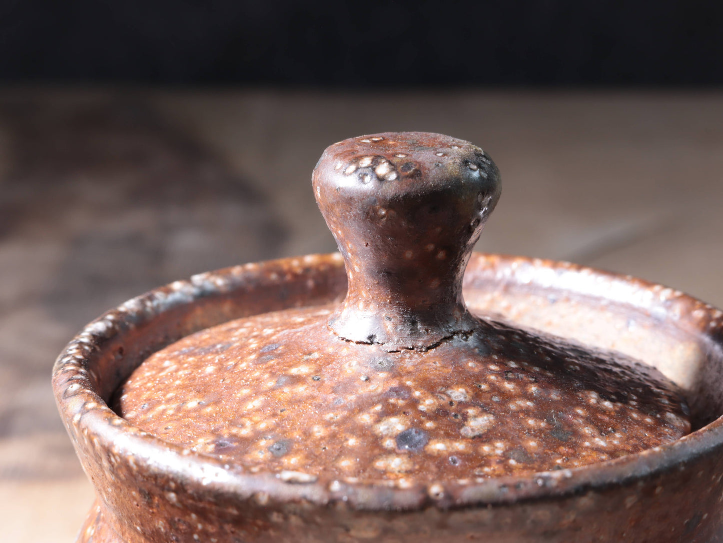 Soda Fired Jar round Seconds! Small superficial cracks