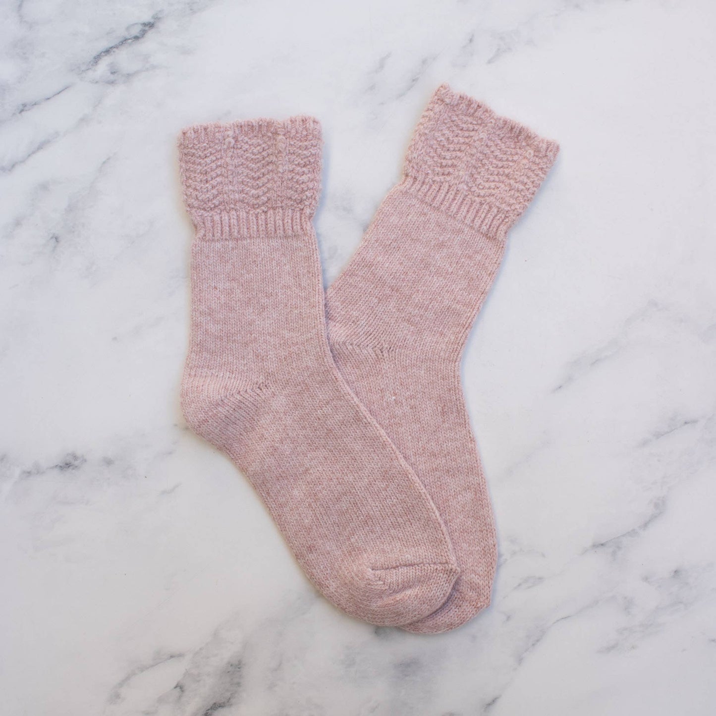 Charlotte Combed Wool and Cashmere Socks: Mocha