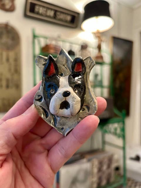 Boston Terrier on a Plaque