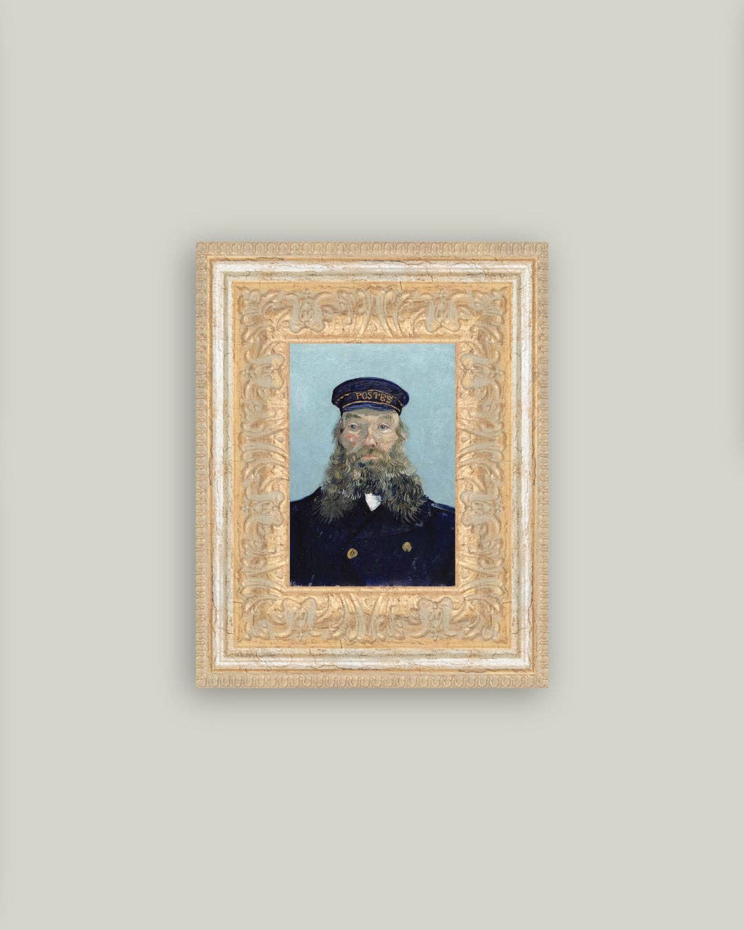 Portrait of a Postman Framed Antique Art: 7x9