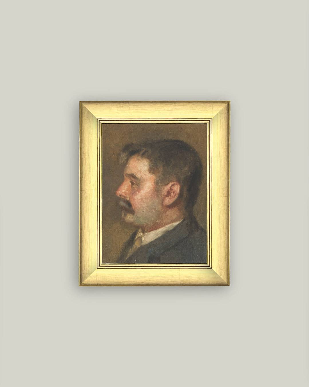 Portrait of a Man Framed Antique Art