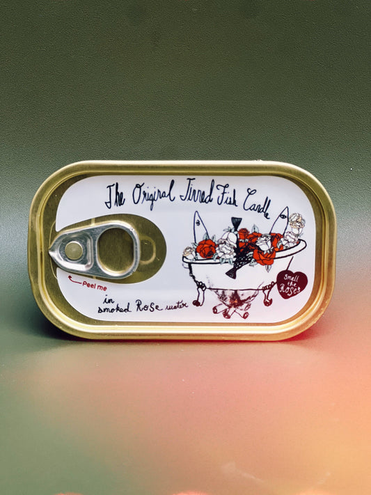 Tinned Fish Candle - Smoked Rose Water Handmade Soy Wax