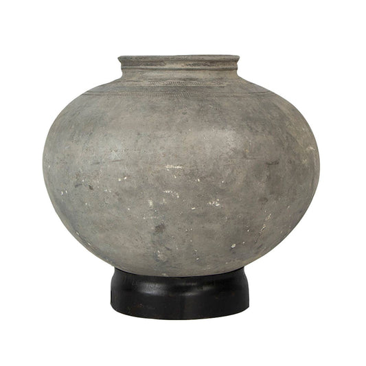 Vintage Mud Pot with Base