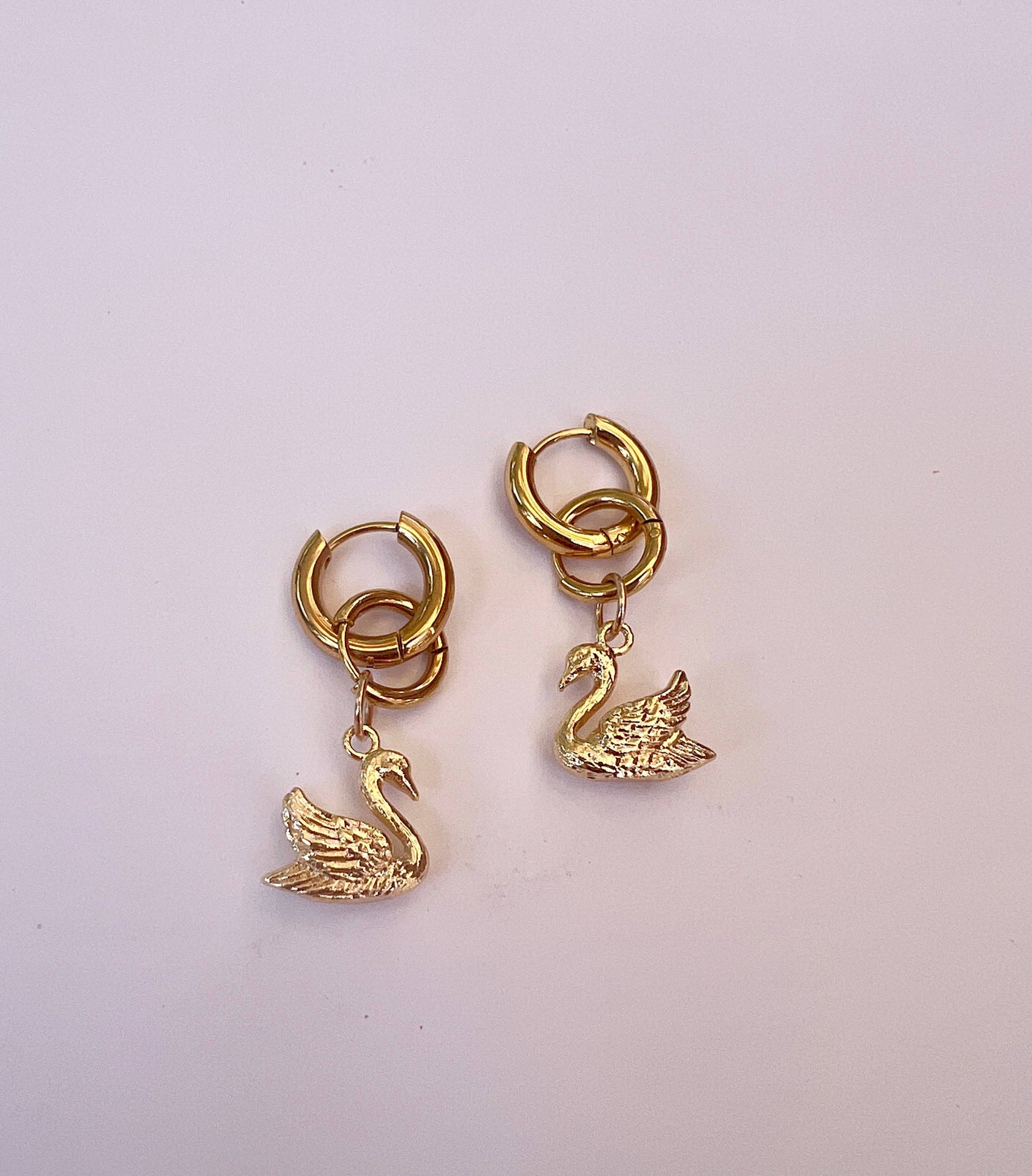 Swan Multi Hoop Earrings - Gold or Mixed Metals