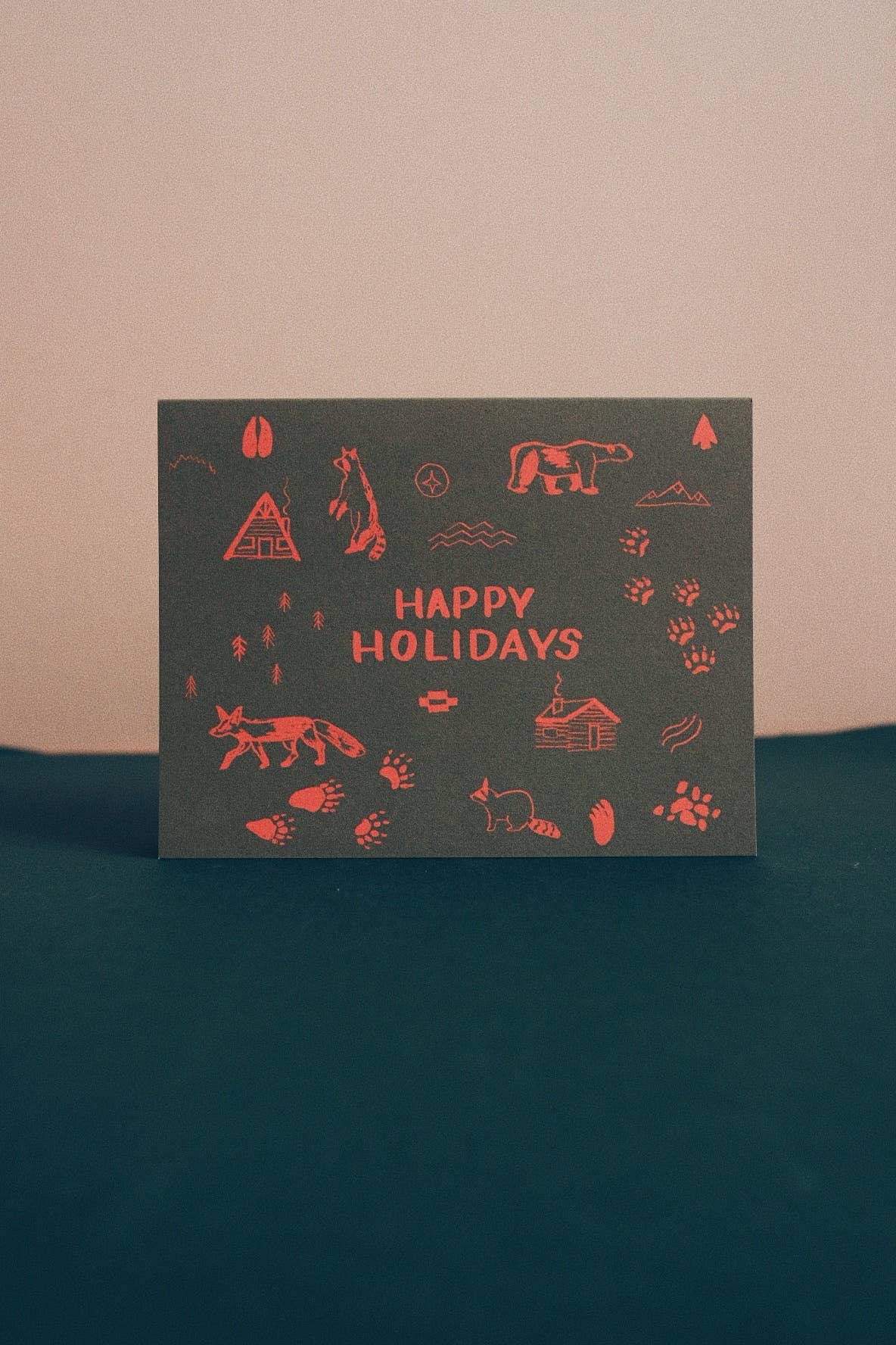 Happy Holidays Map Symbols Card