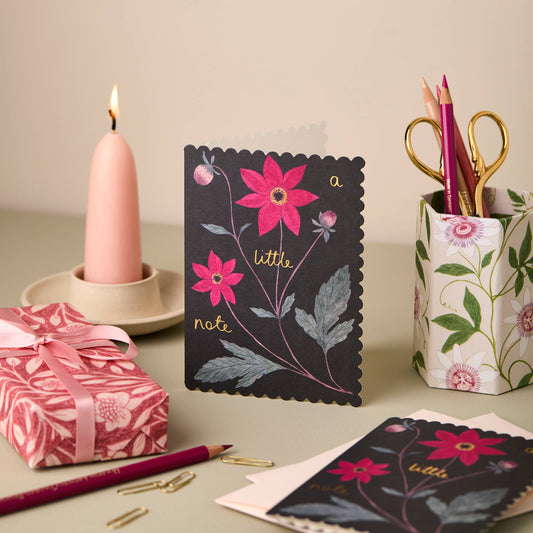 Dahlia 'A Little Note' Card