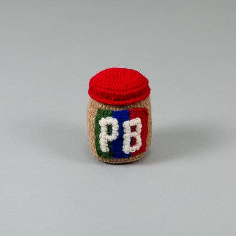 Hand Knit Wool Peanut Butter Dog Toy