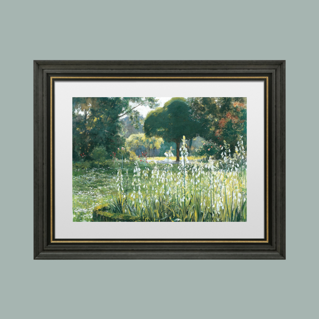 Flourishing Garden Antique Art Print