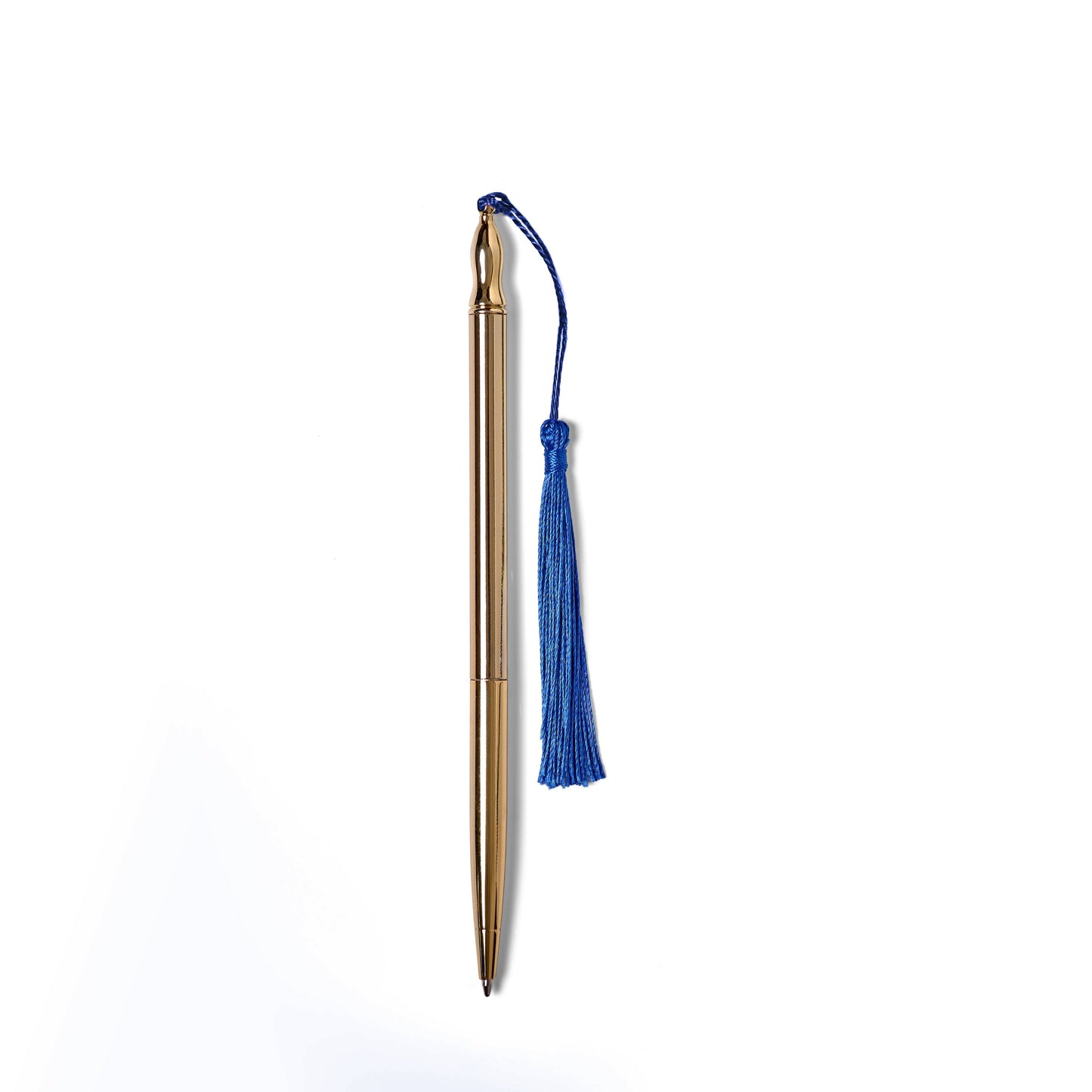 24k Gold Plated Ballpoint Pen - Blue Tassel