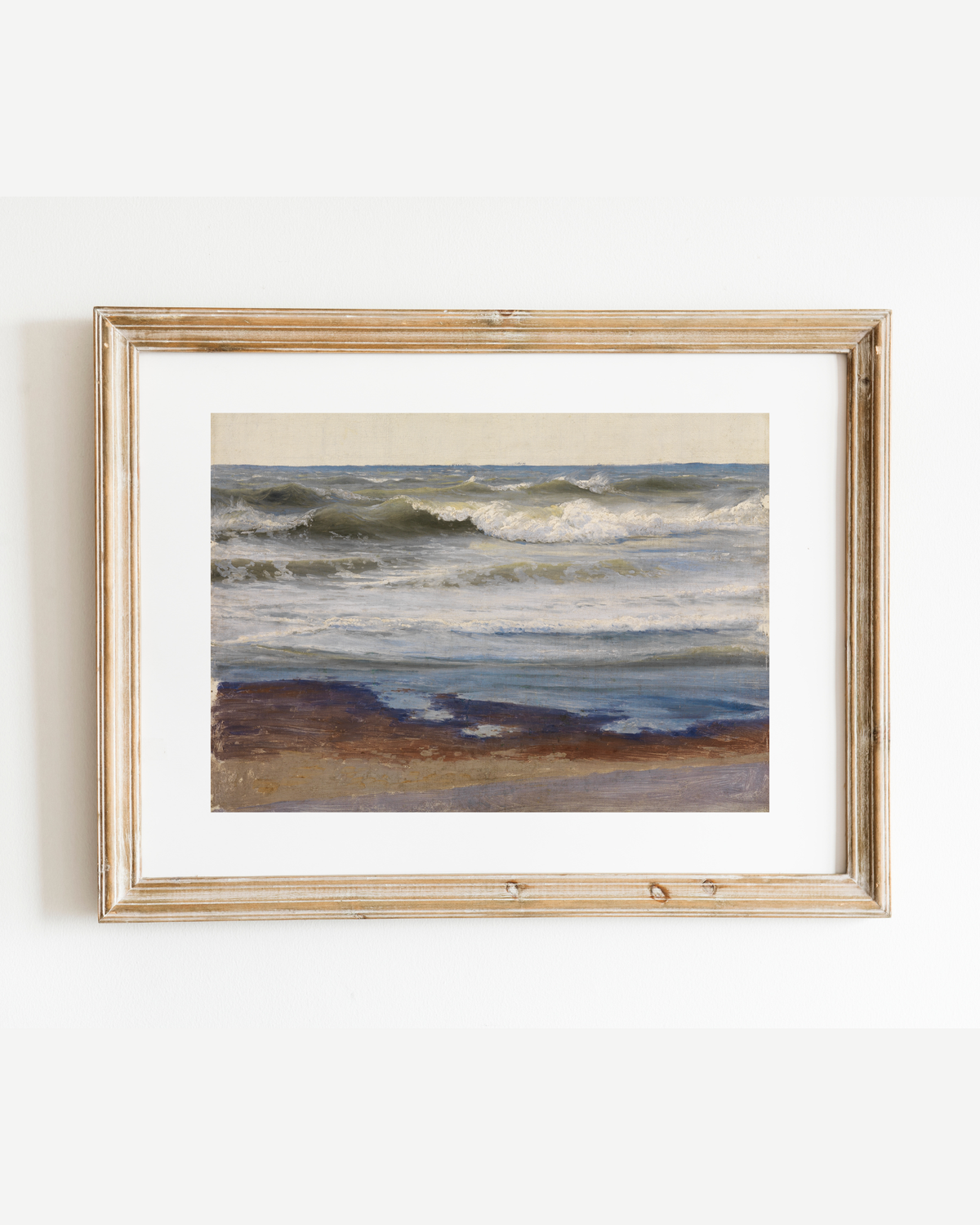 Breaking Waves on the Normandy Coast Art Print