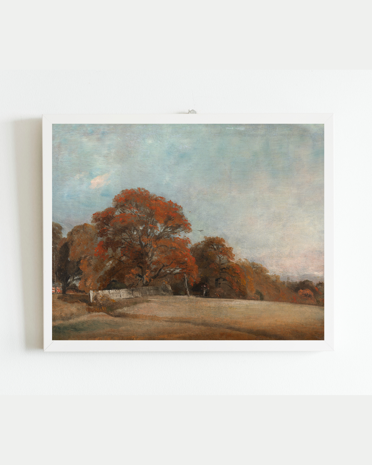 An Autumnal Landscape at East Berg Antique Art Print