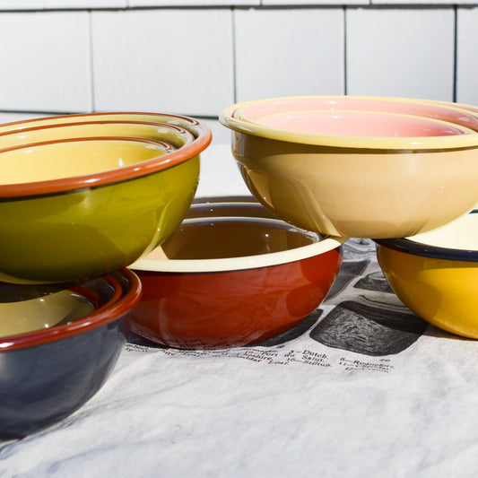 Vintage Colorway Enamel Bowls - Buoy