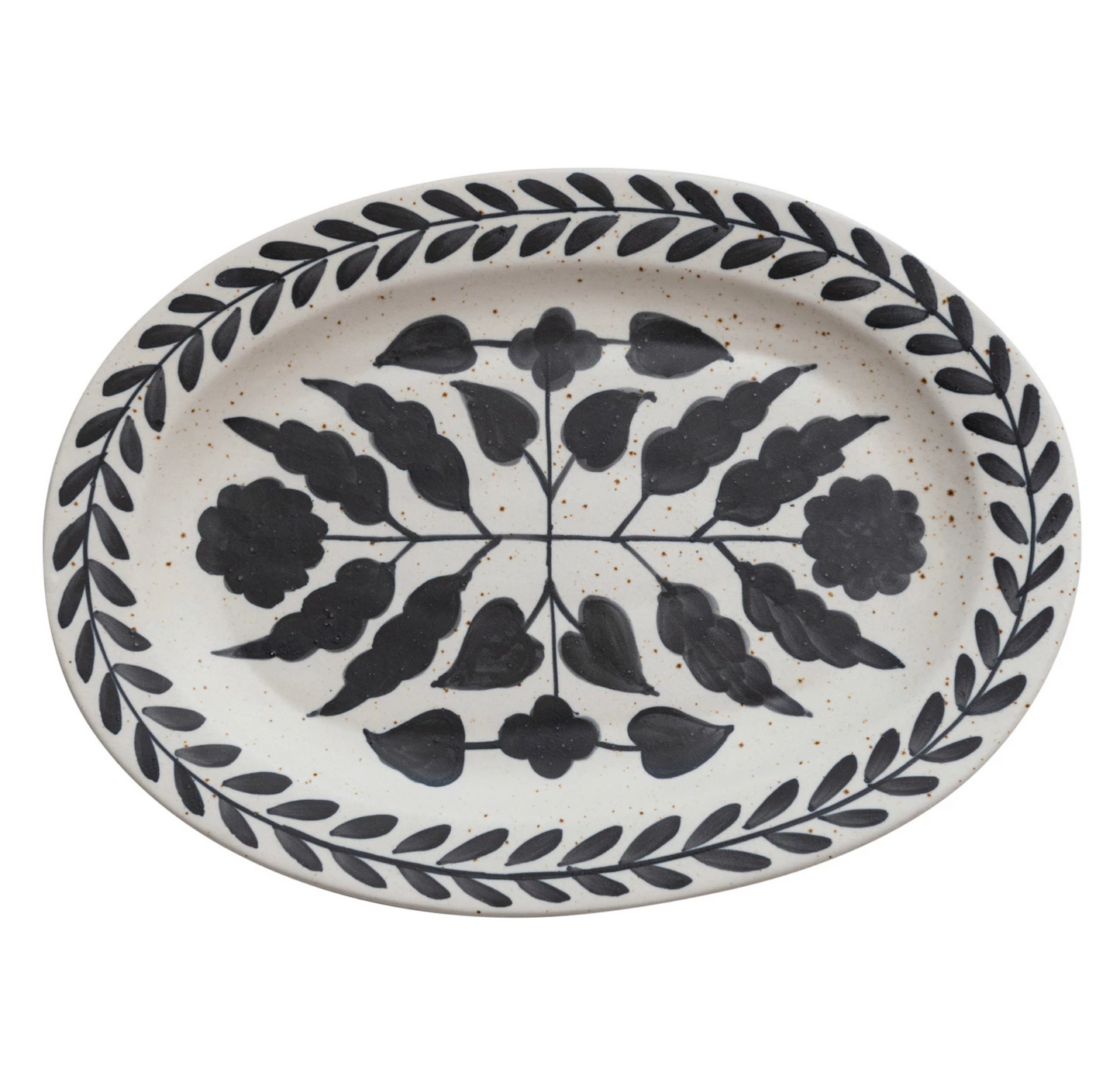 Folk Art Stoneware Platter