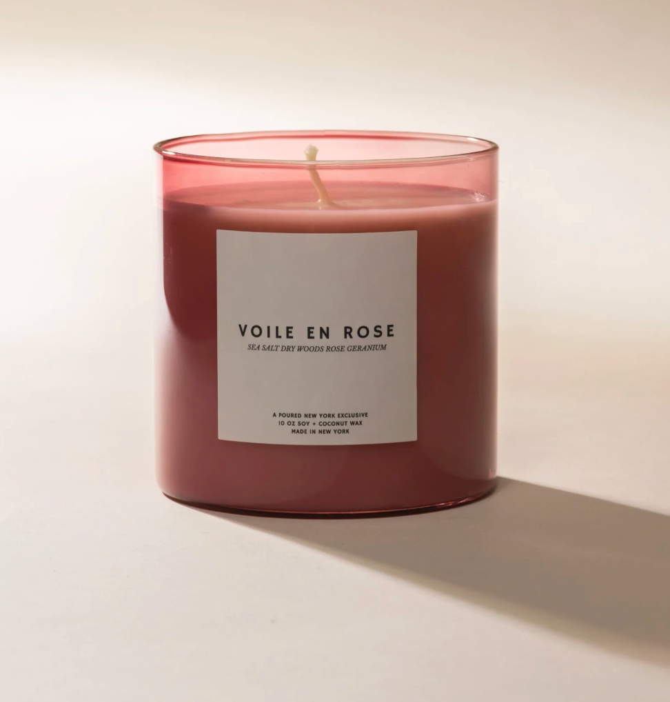 Voile en Rose Candle by Poured NY