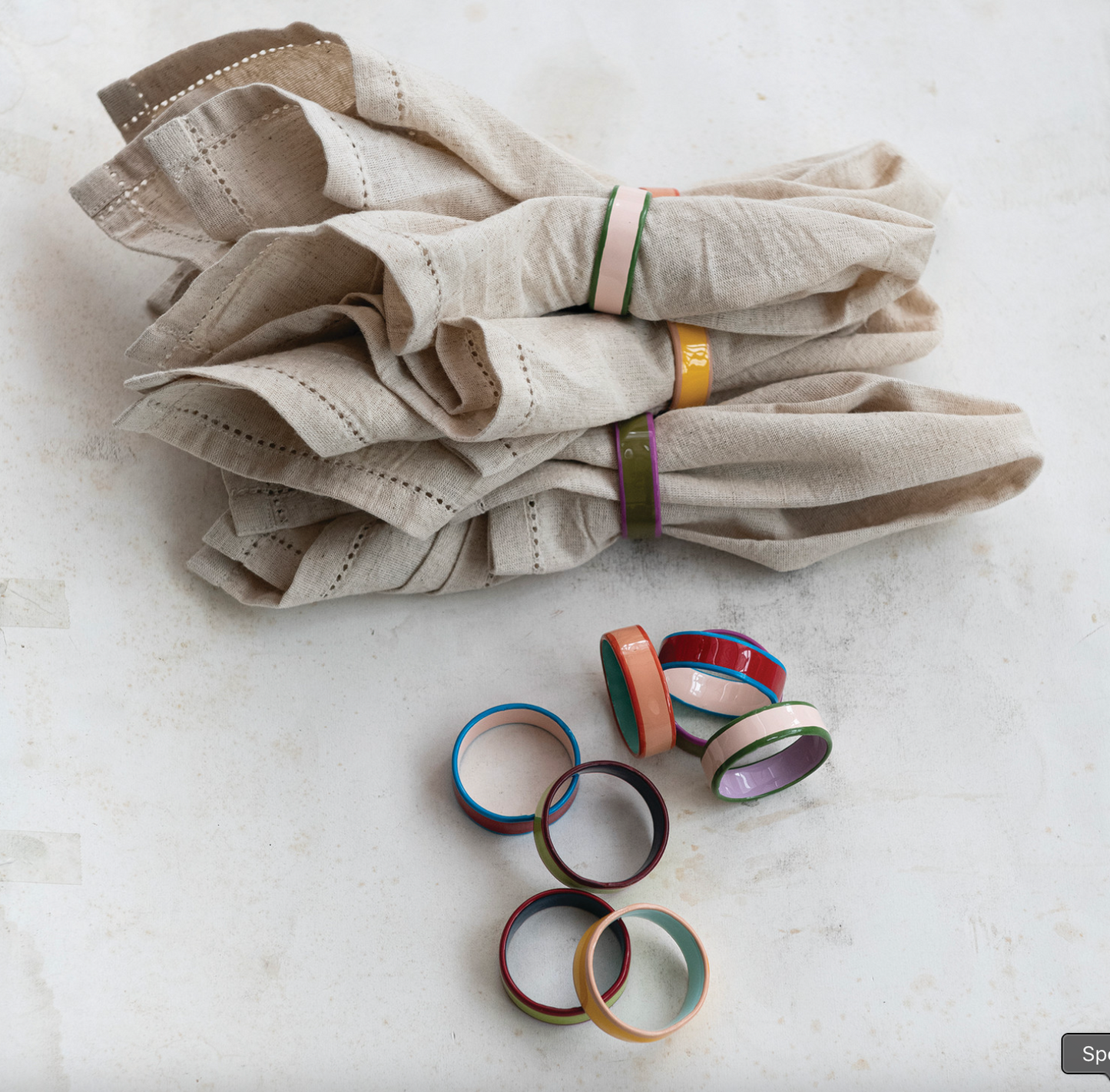 Enameled Napkin Rings - 6 Colors