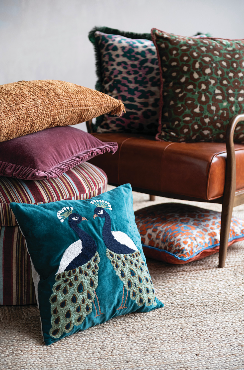 Chenille Fringe Pillow