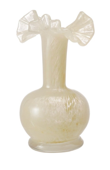 Ruffle Glass Vase  -- 3 Colors