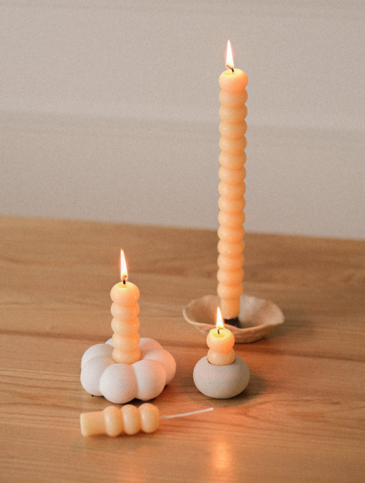 Buttercream Bubbles Taper Candles