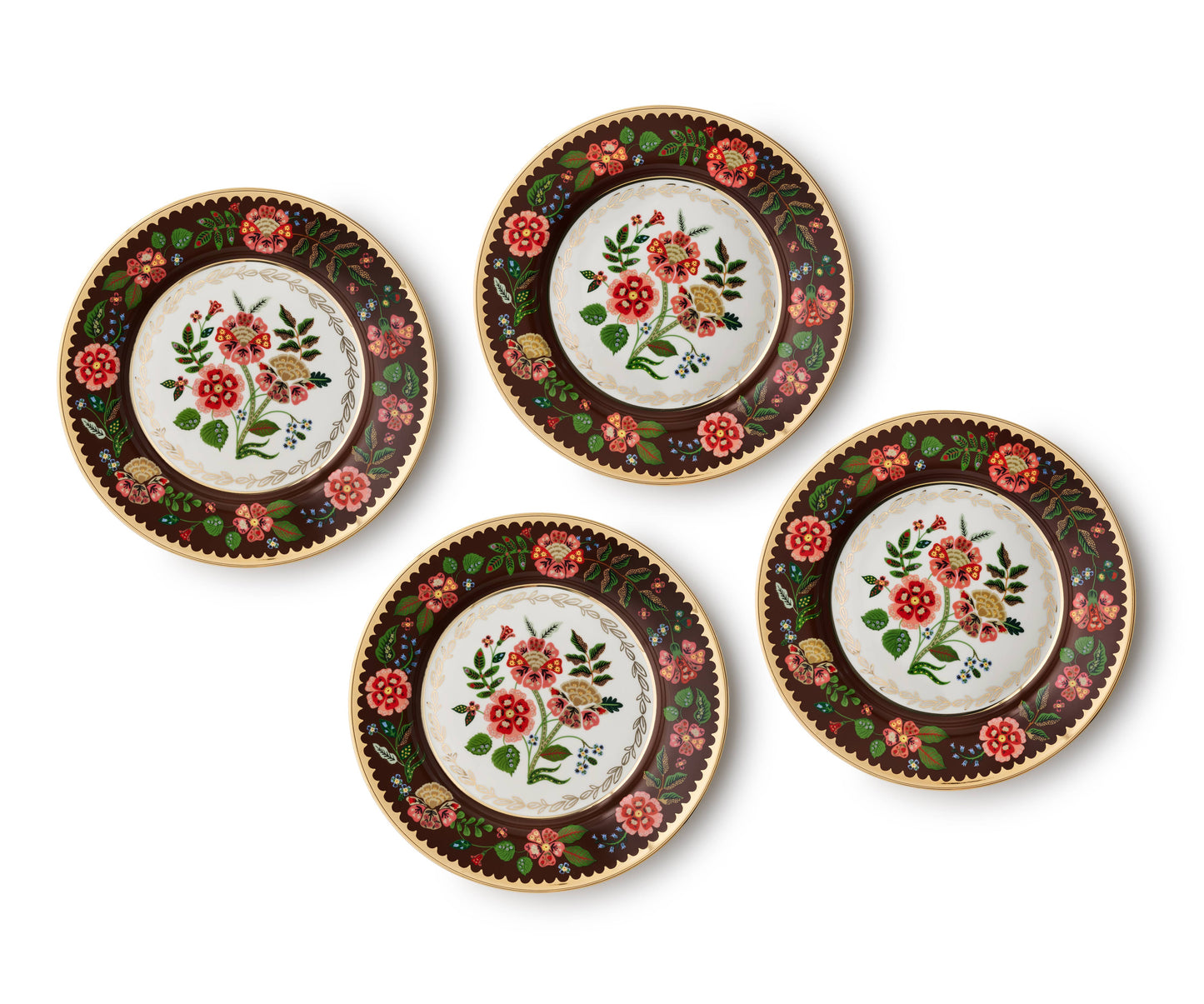 Gracie Porcelain Dessert Plate Set