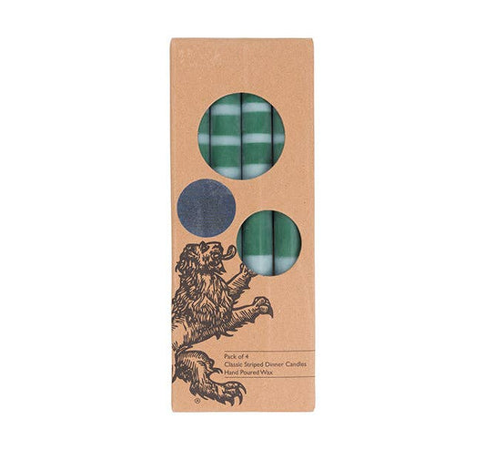 British Colour Standard Dinner Candles - Guardsman & Bokhara
