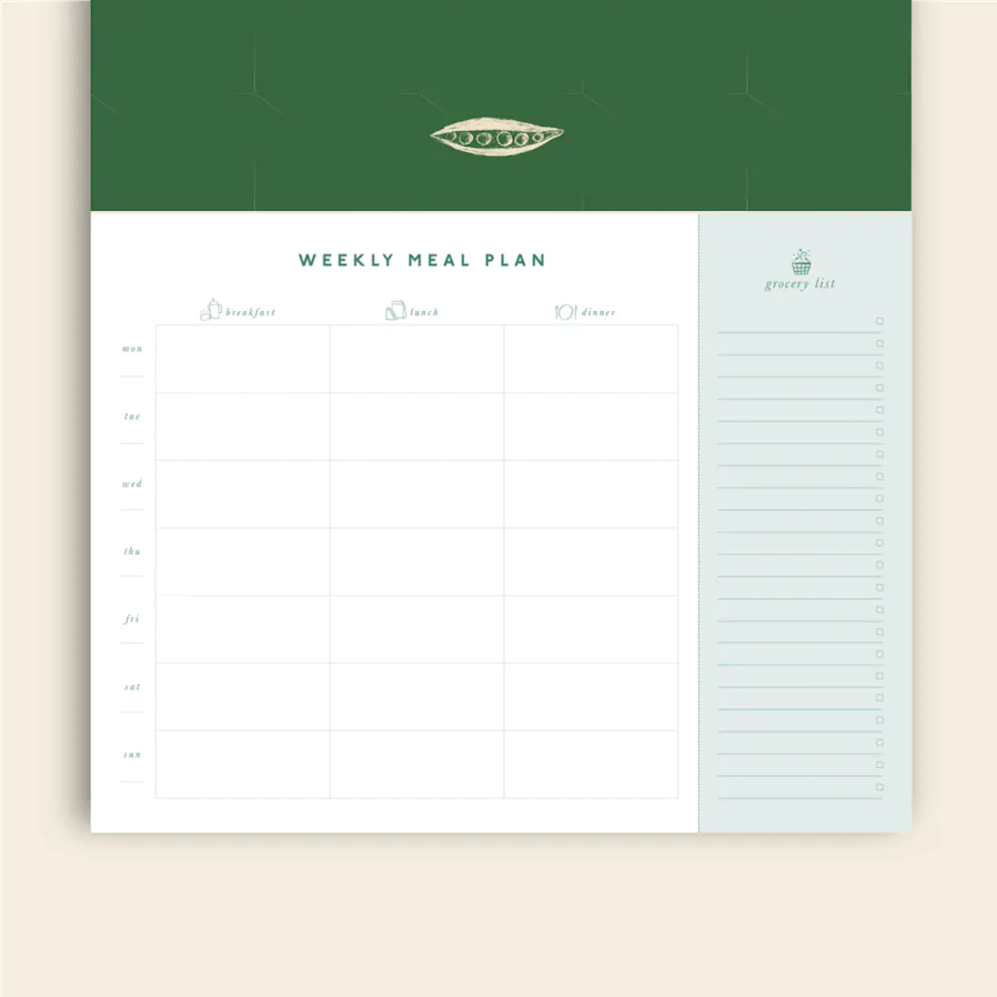 Harvest Undated Weekly Meal Planner & Grocery List